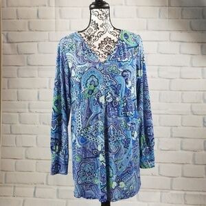 Yvos women's size large stretch knit top